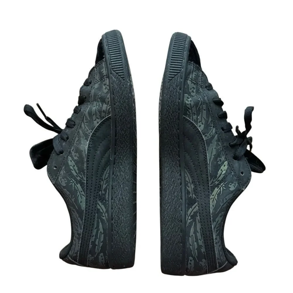 Puma Women's Basket Swan Suede Shoes Sneakers in Black Size 8.5